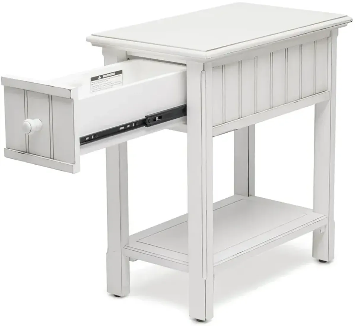 Seawinds Monaco Chairside Table Blanc Finish