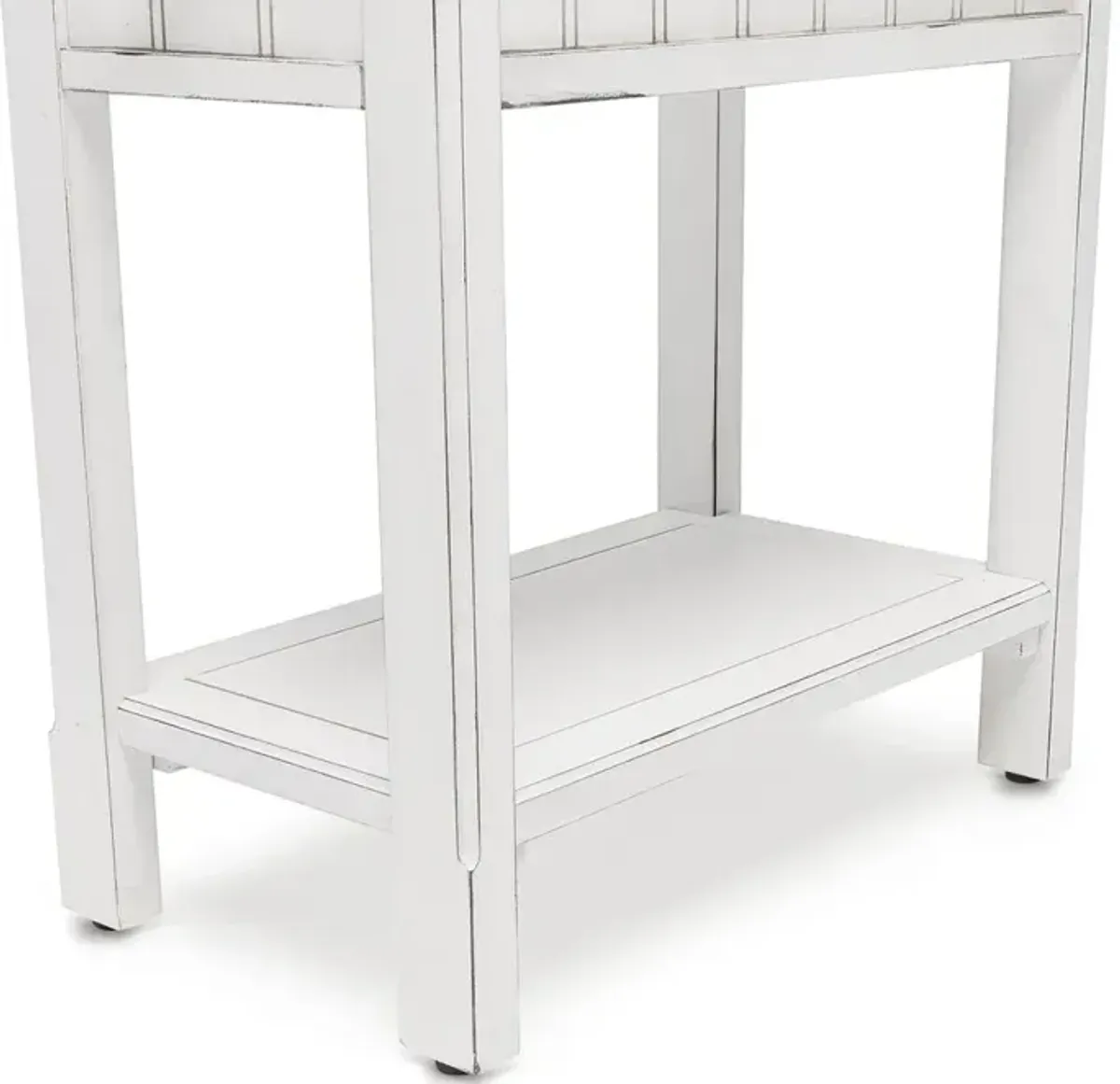 Seawinds Monaco Chairside Table Blanc Finish