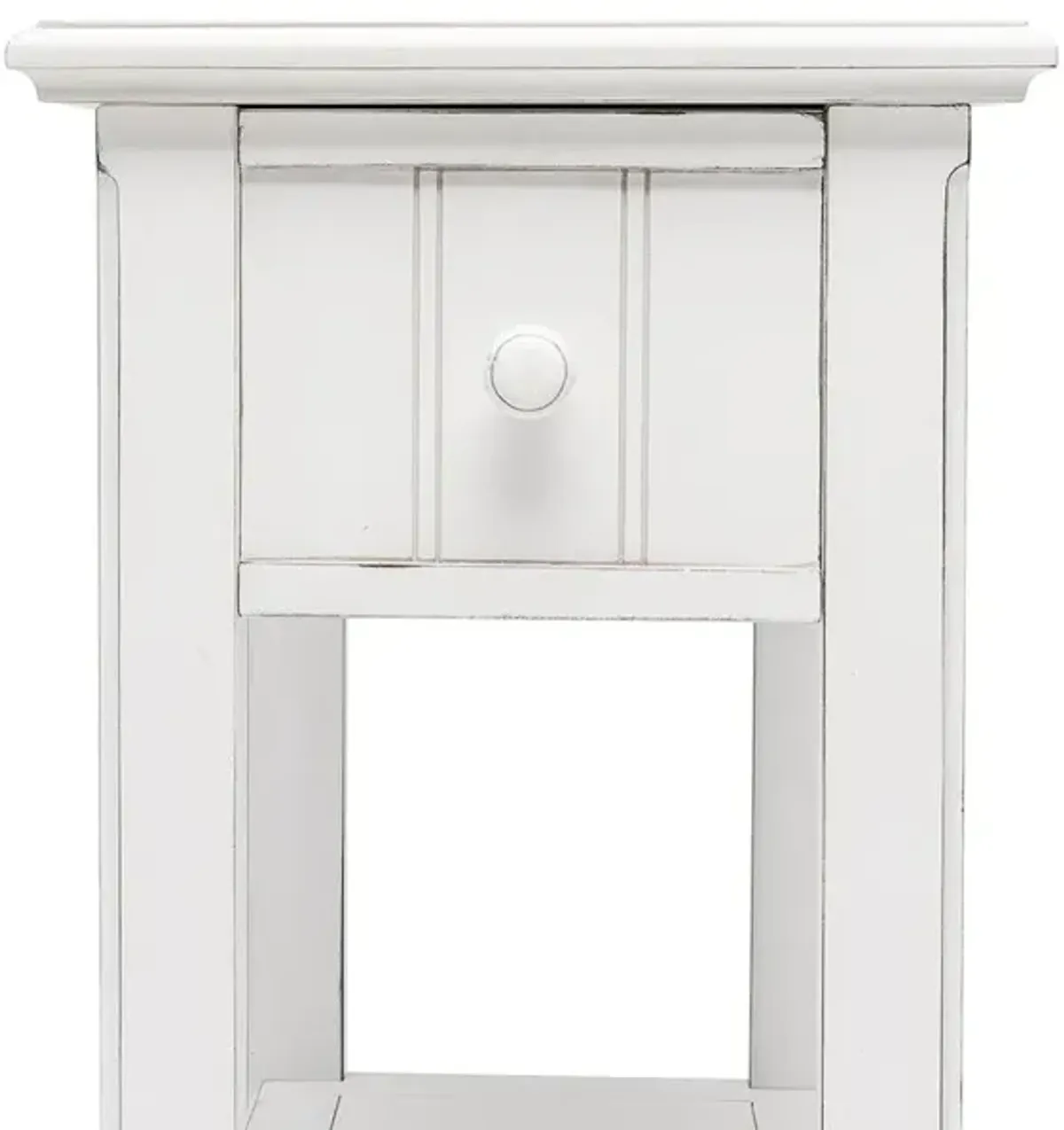 Seawinds Monaco Chairside Table Blanc Finish