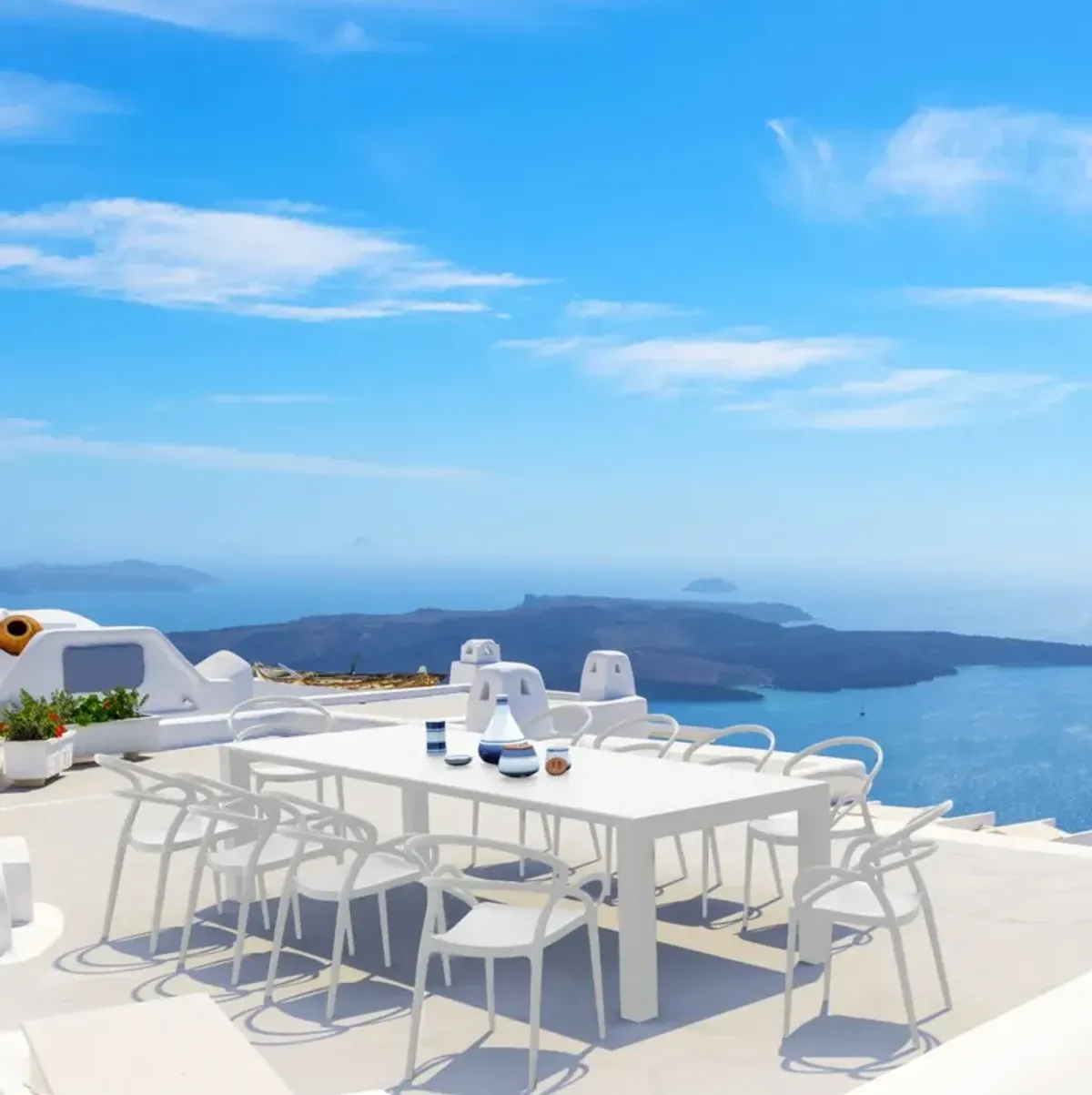 Compamia Mila Extendable Outdoor Dining Set 11-Piece White