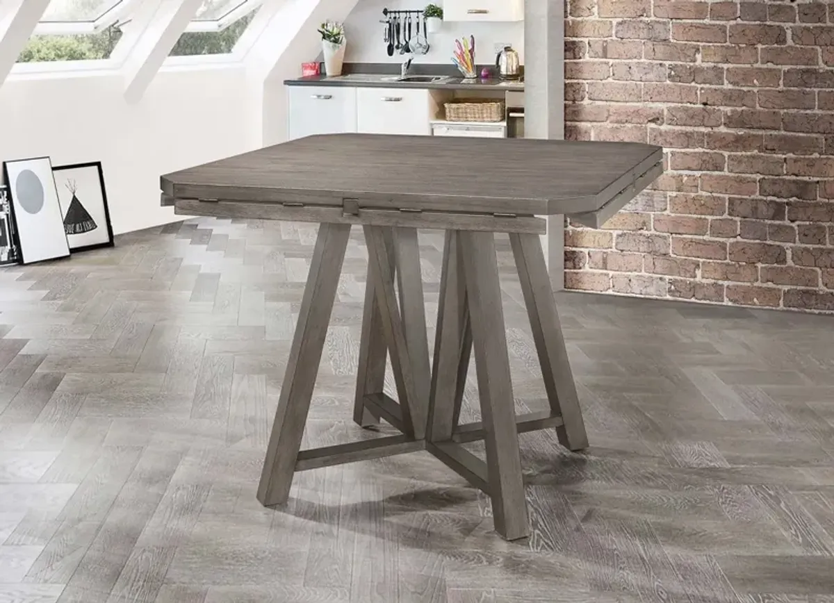 Coaster Athens Round 60 Inch Drop Leaf Counter Dining Table Grey