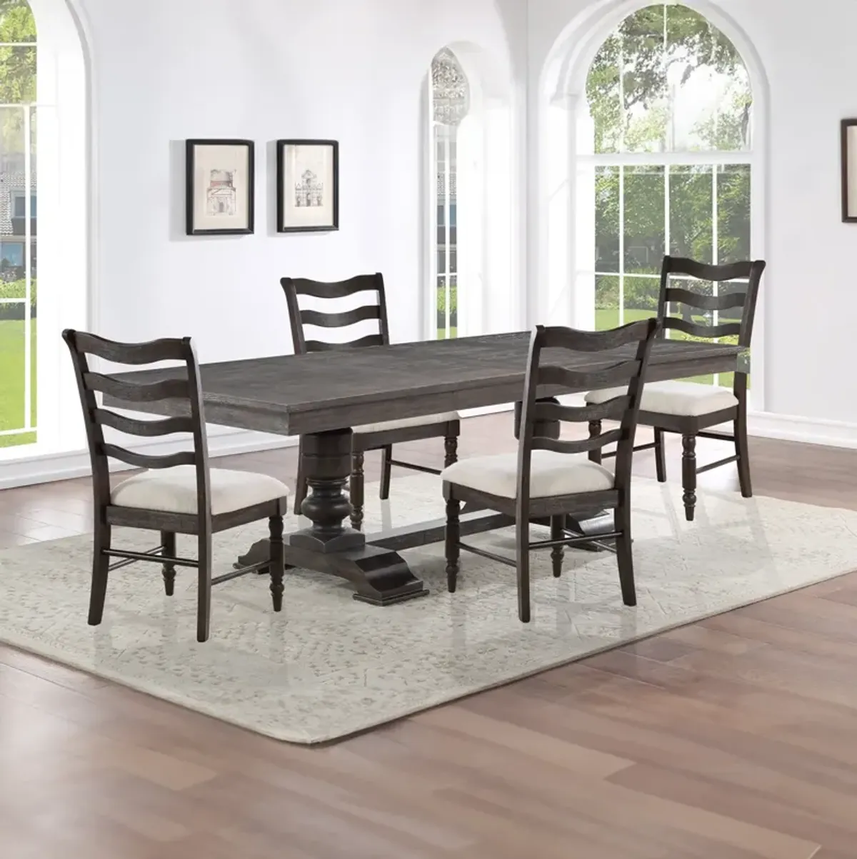 Steve Silver Hutchins 5-Piece Table & 4 Side Chairs Set