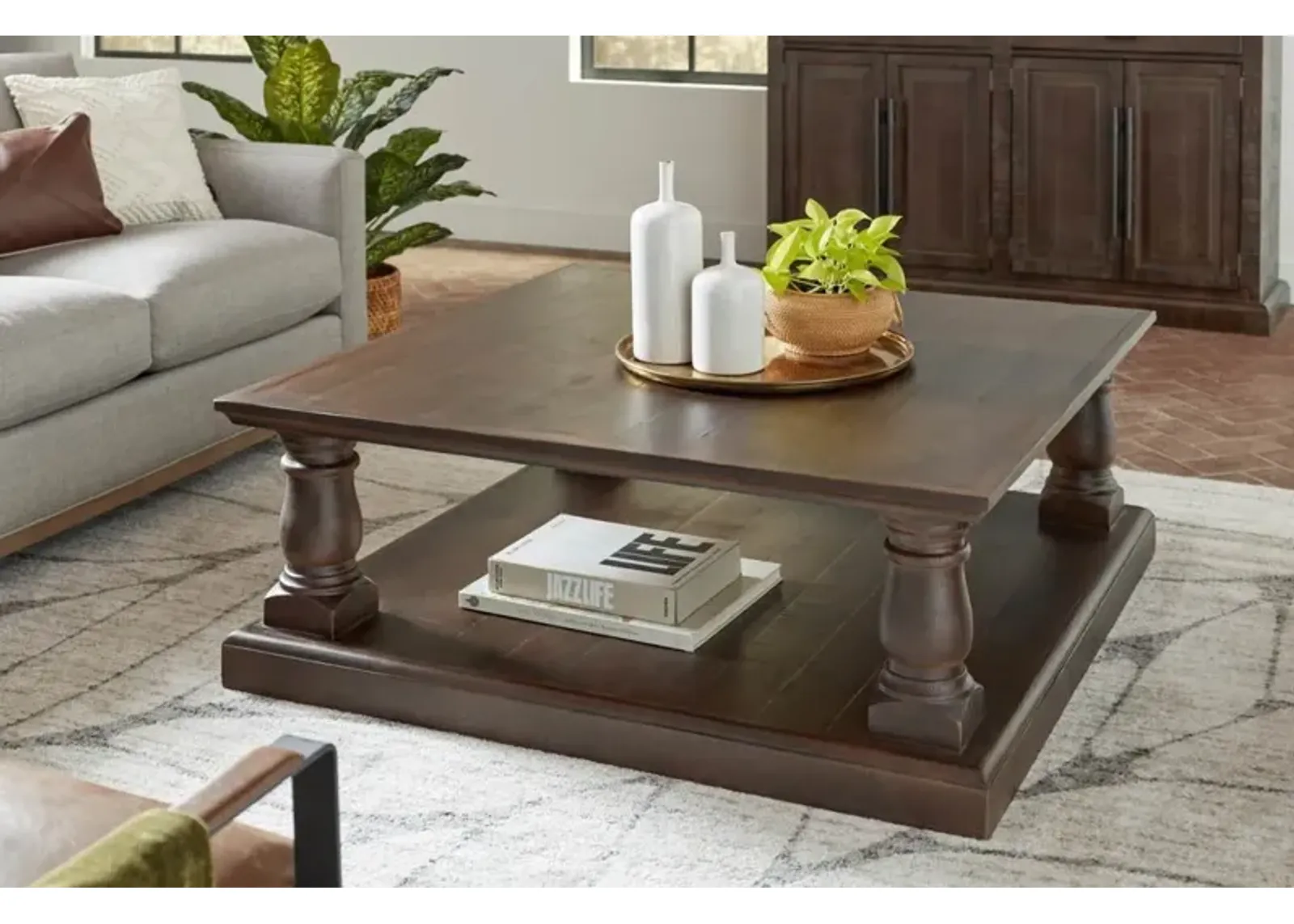 Aspenhome Hermosa Brown/Dark Coffee Table