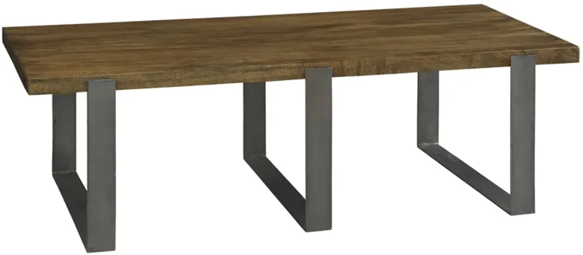 Hekman Iron Strapping Rectangular Coffee Table