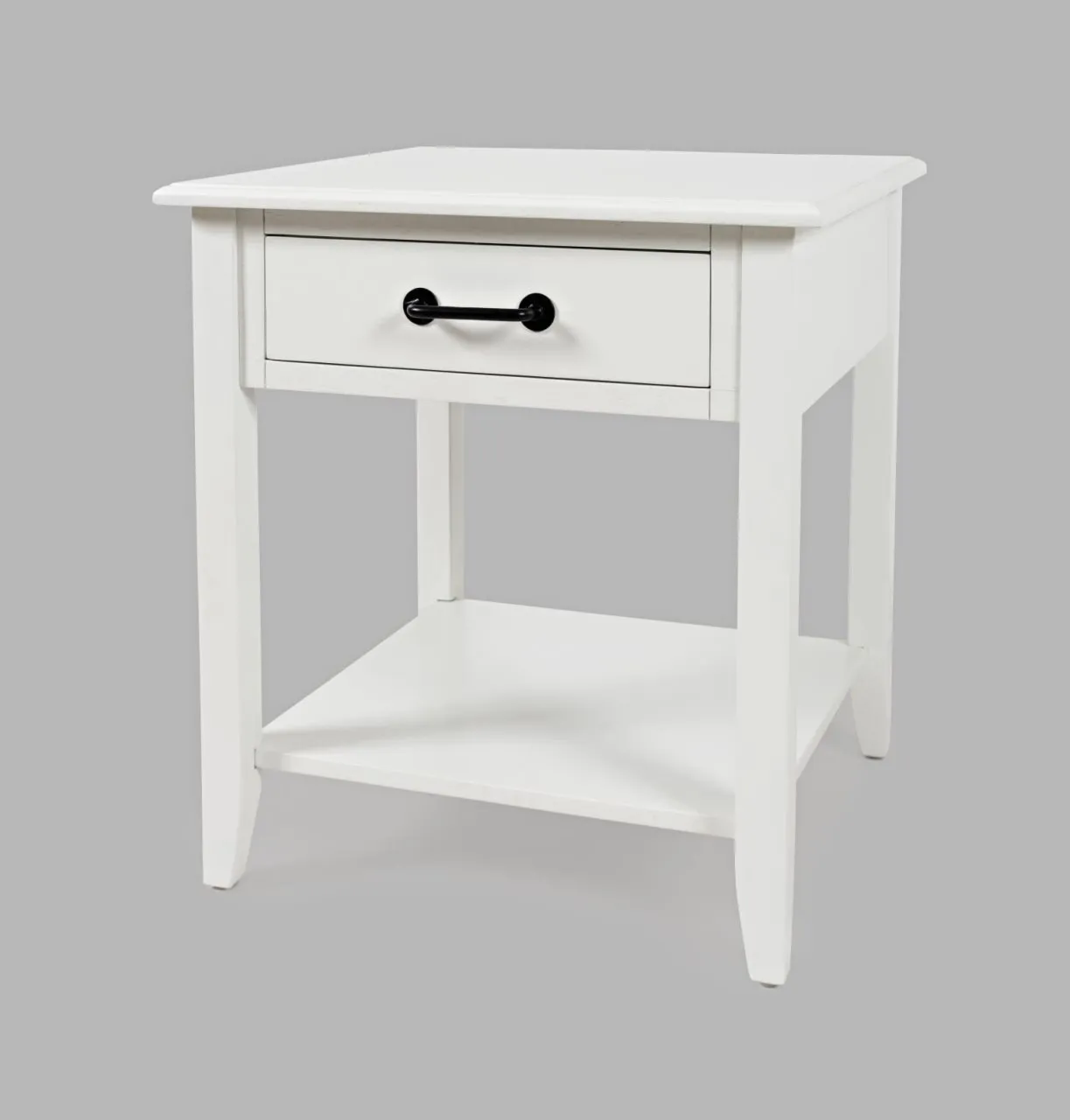 NORTH FORK END TABLE W/DRAWER WHITE