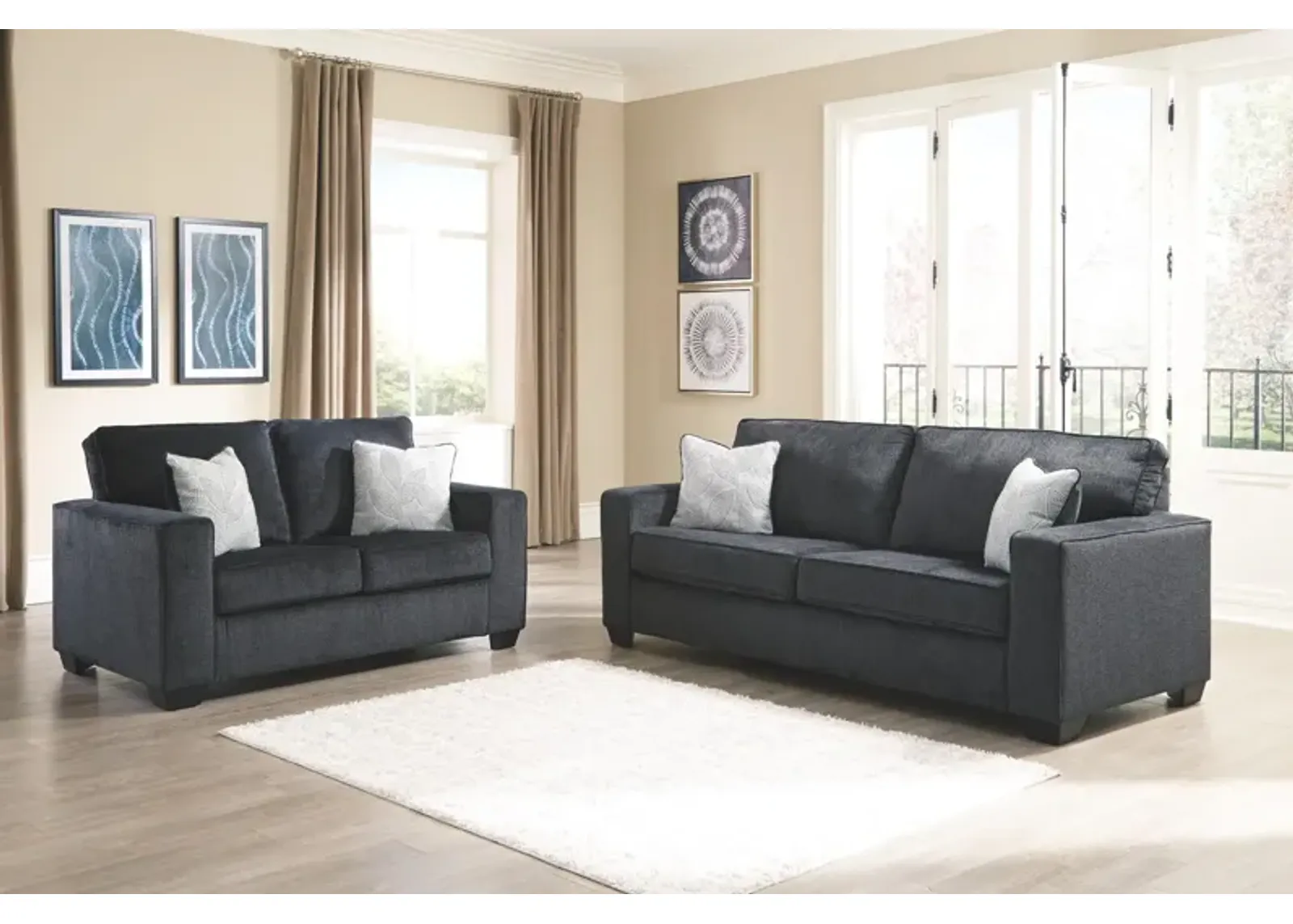 Ashley Left-Arm Facing Slate Queen Sofa Sleeper