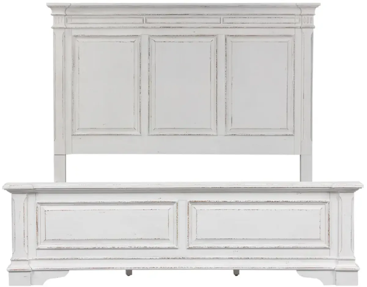 Liberty Furniture Abbey Park Antique White King Panel Bed