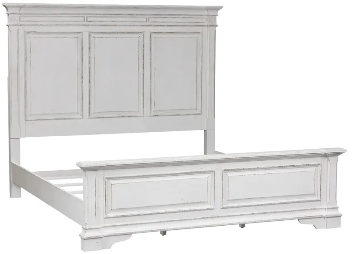 Liberty Furniture Abbey Park Antique White King Panel Bed