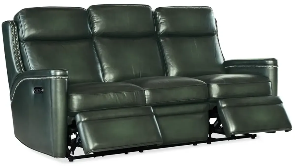 Hooker Furniture Hamilton Power Leather Sofa with Power Headrest