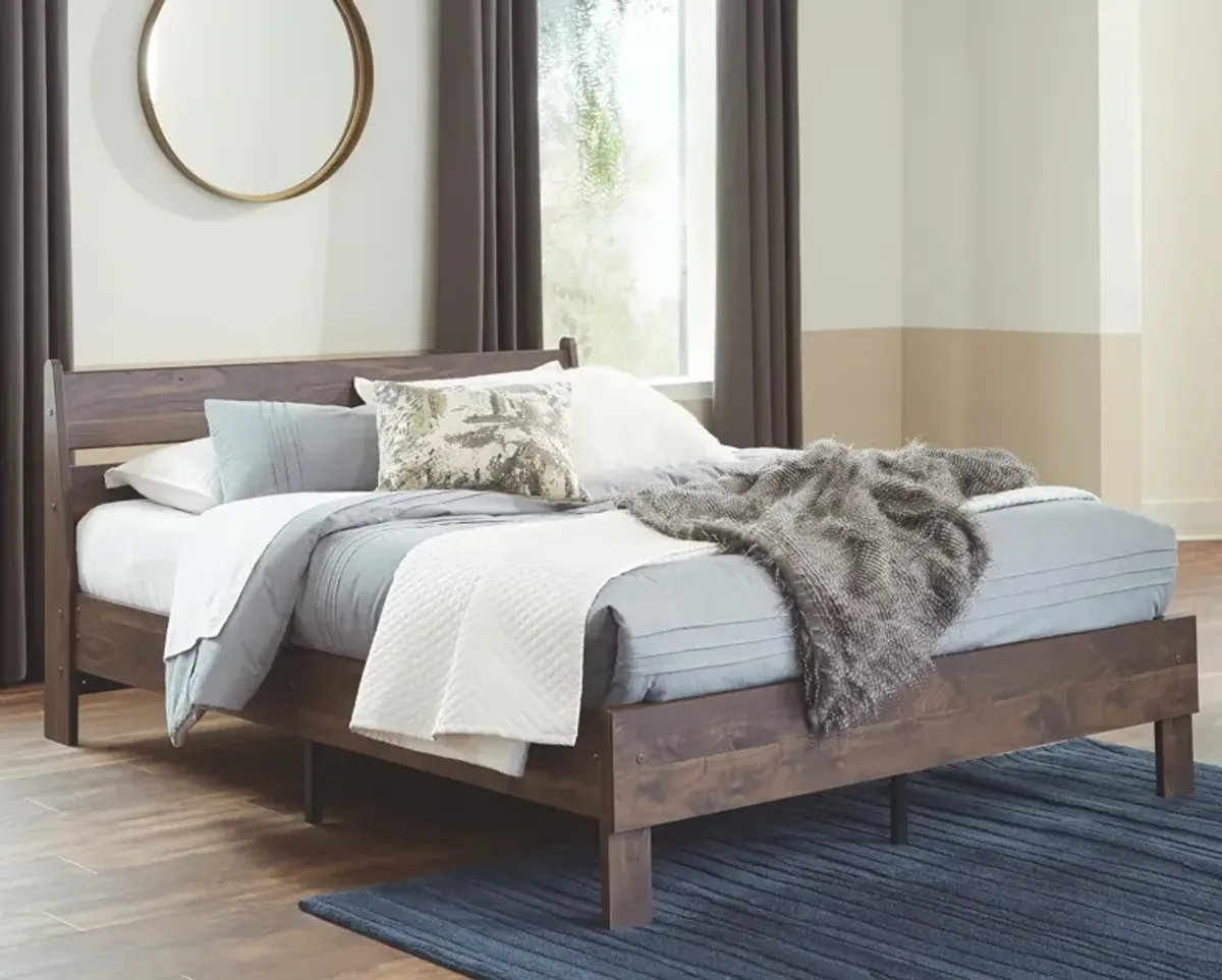 Ashley Calverson Mocha Queen Panel Platform Bed