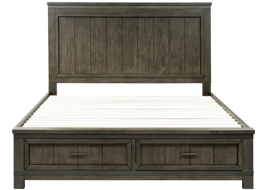 KING STORAGE BED DRESSER & MIRROR NIGHT STAND - THORNWOOD HILLS