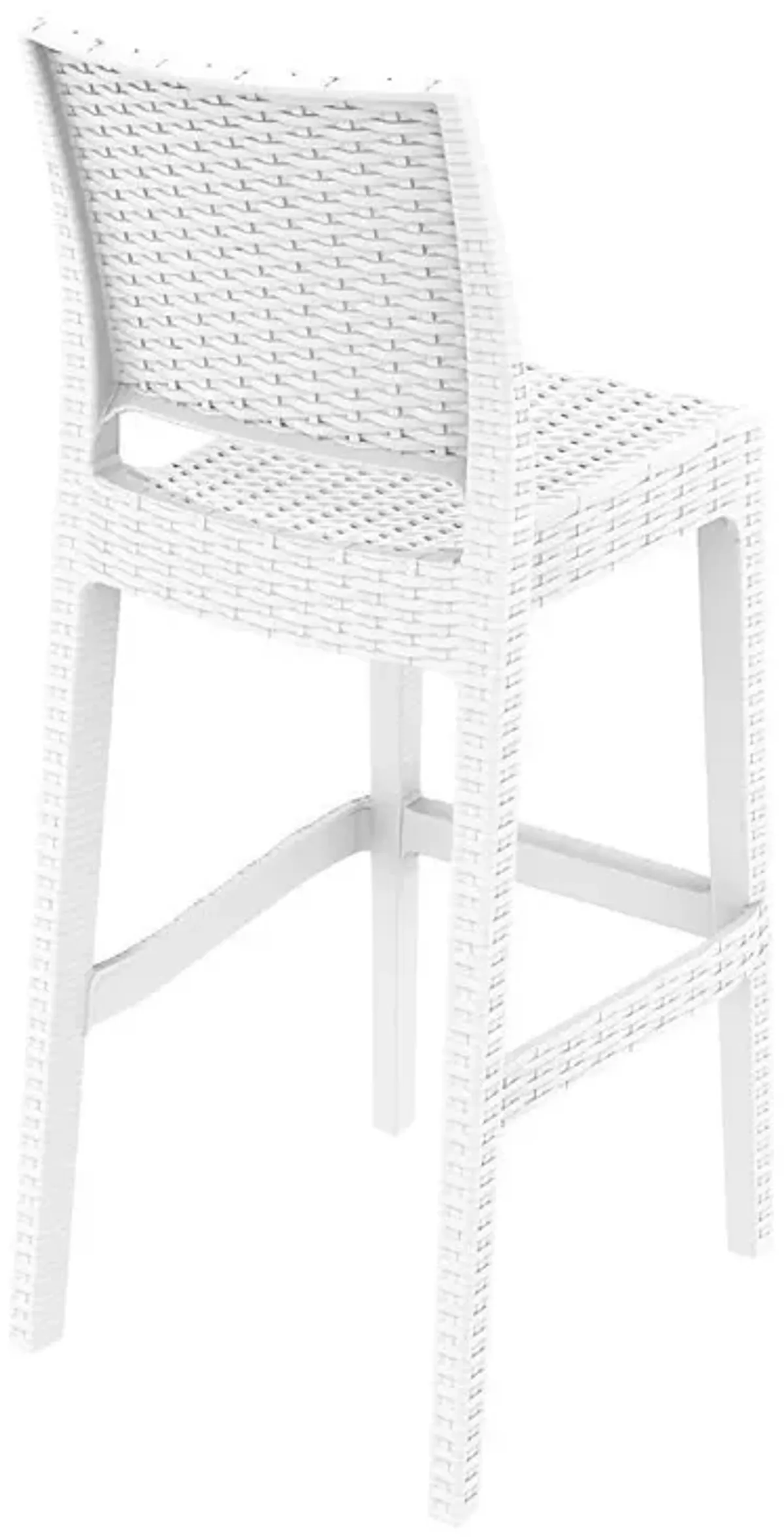 Compamia Jamaica Resin Wickerlook Bar Stool White