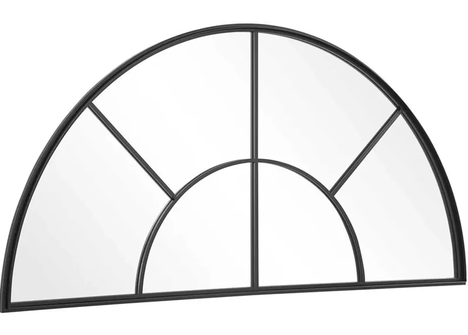 Uttermost Rousseau Wrought-Iron Black Iron Window Arch Mirror