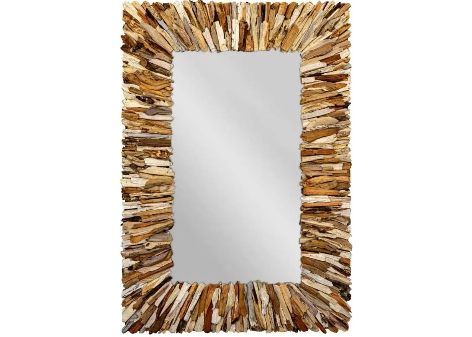 Uttermost Teak Branch Brown Rectangular Mirror