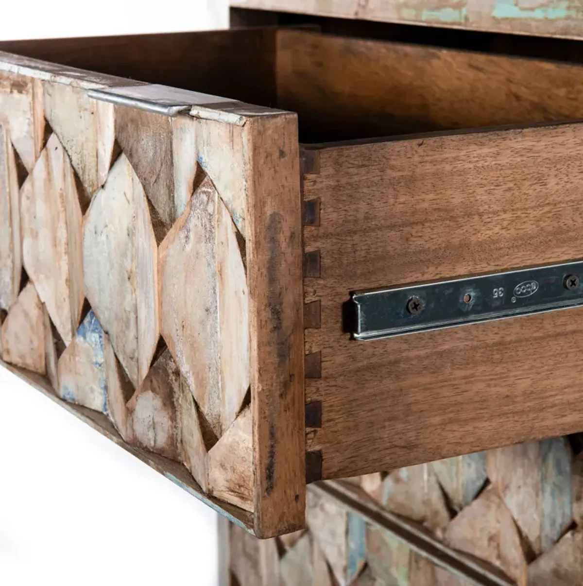 Home Trends Design Ibiza Vintage Reclaimed Teak Tall Chest