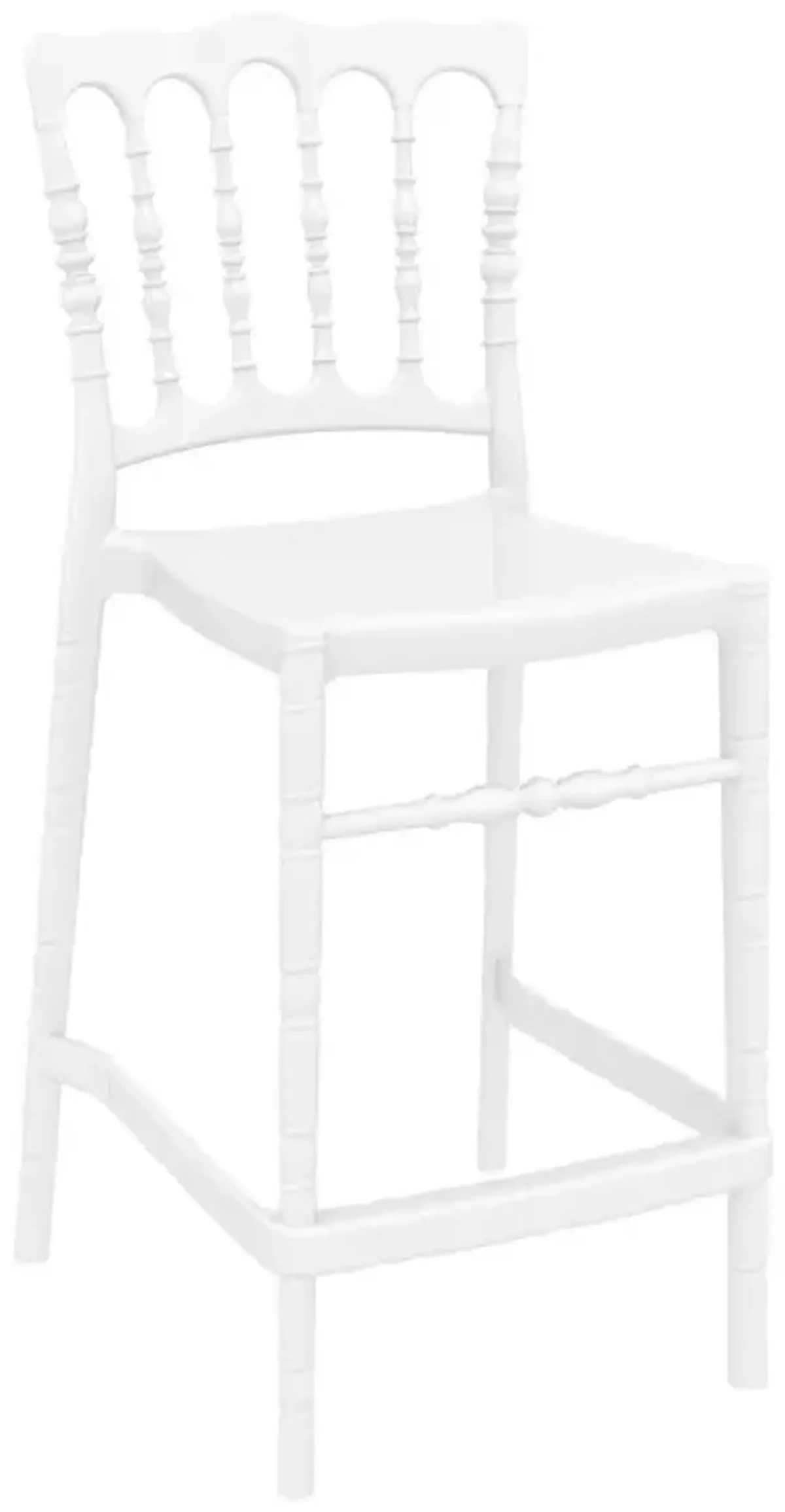 Compamia Opera Polycarbonate Counter Stool Glossy White