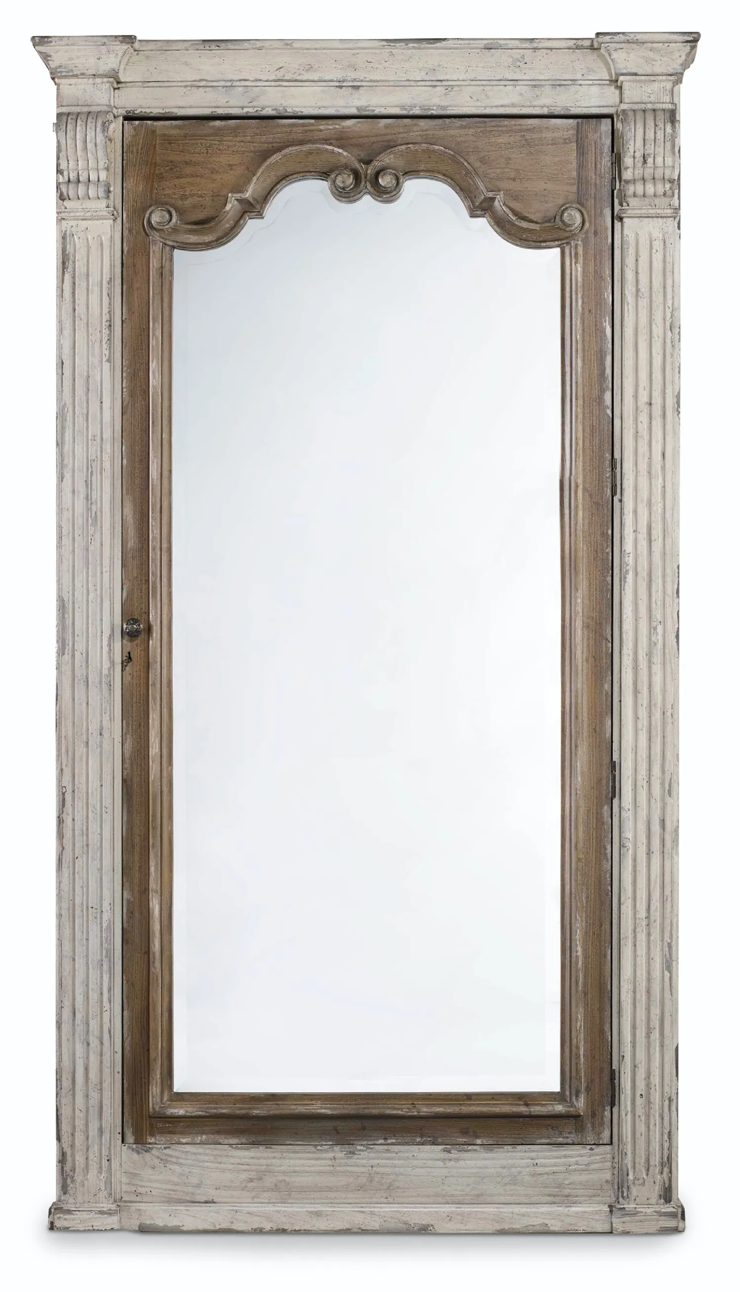 CHATELET FLOOR MIRROR WITH JEWELRY ARMOIRE STORAGE