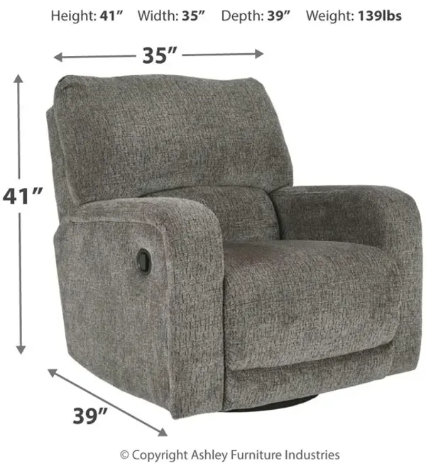 Ashley Wittlich Slate Swivel Glider Recliner