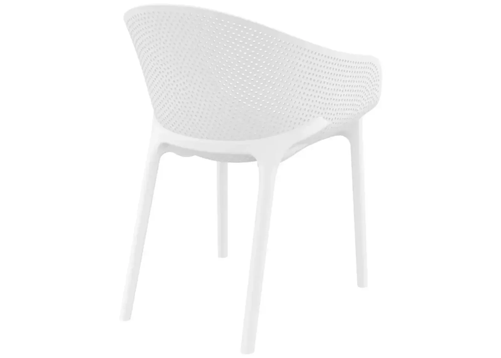 Compamia Sky Pro Stacking Dining Chair White