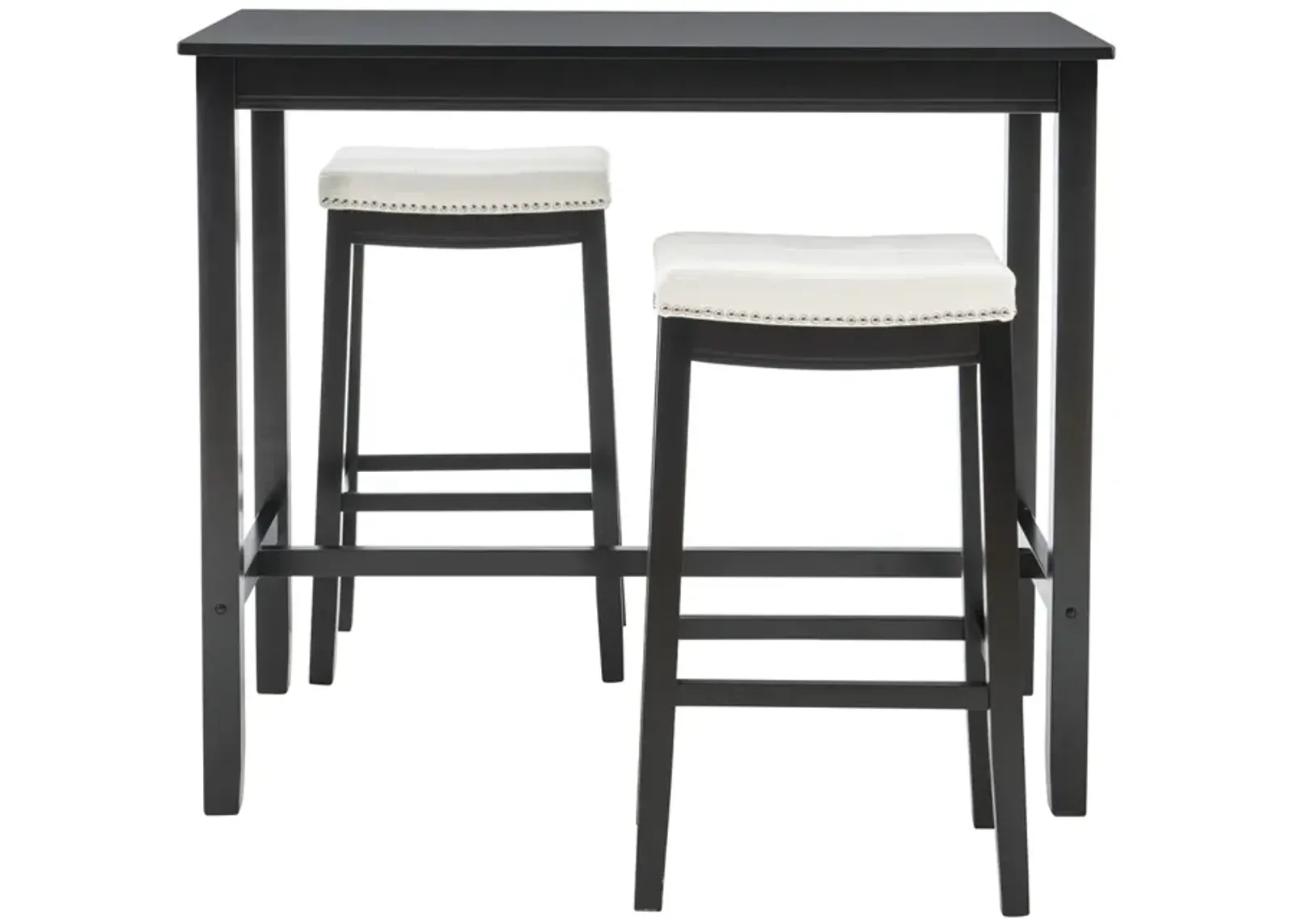 Claridge 3-Piece Black/White Bar Stools & Table Set