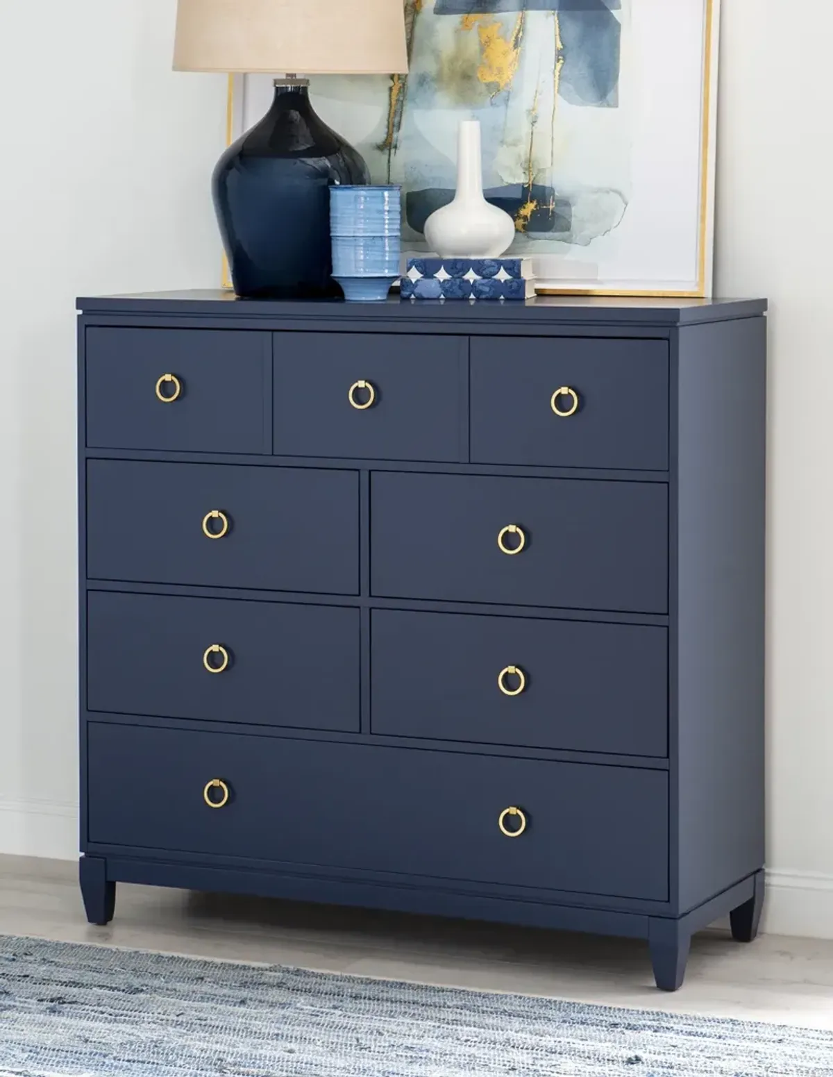 Legacy Classic Bureau Blue Finish Summerland Inkwell Chest