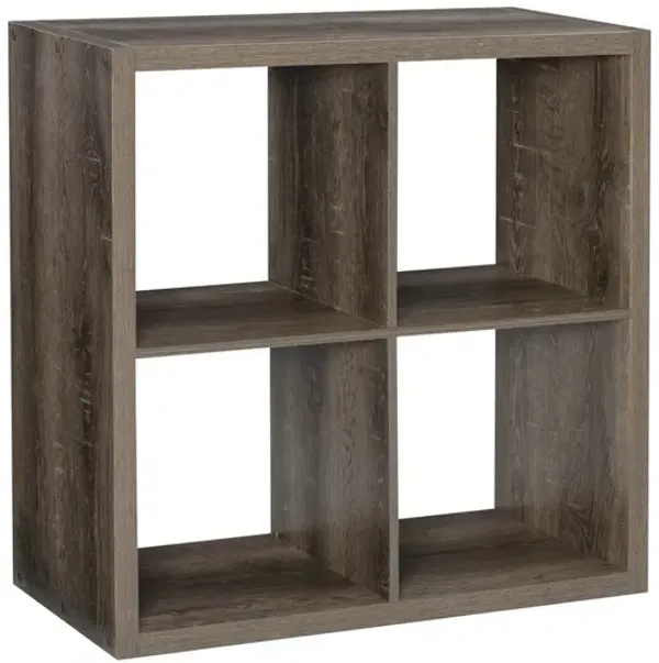 Linon Galli 4 Cubby Storage Cabinet Grey