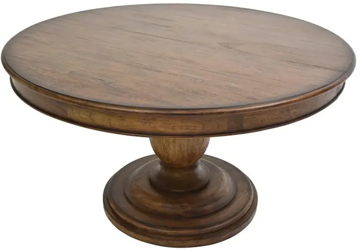 Noble Furniture Scottsdale 54 Inch Dining Table in a Rustic Pecan Finish