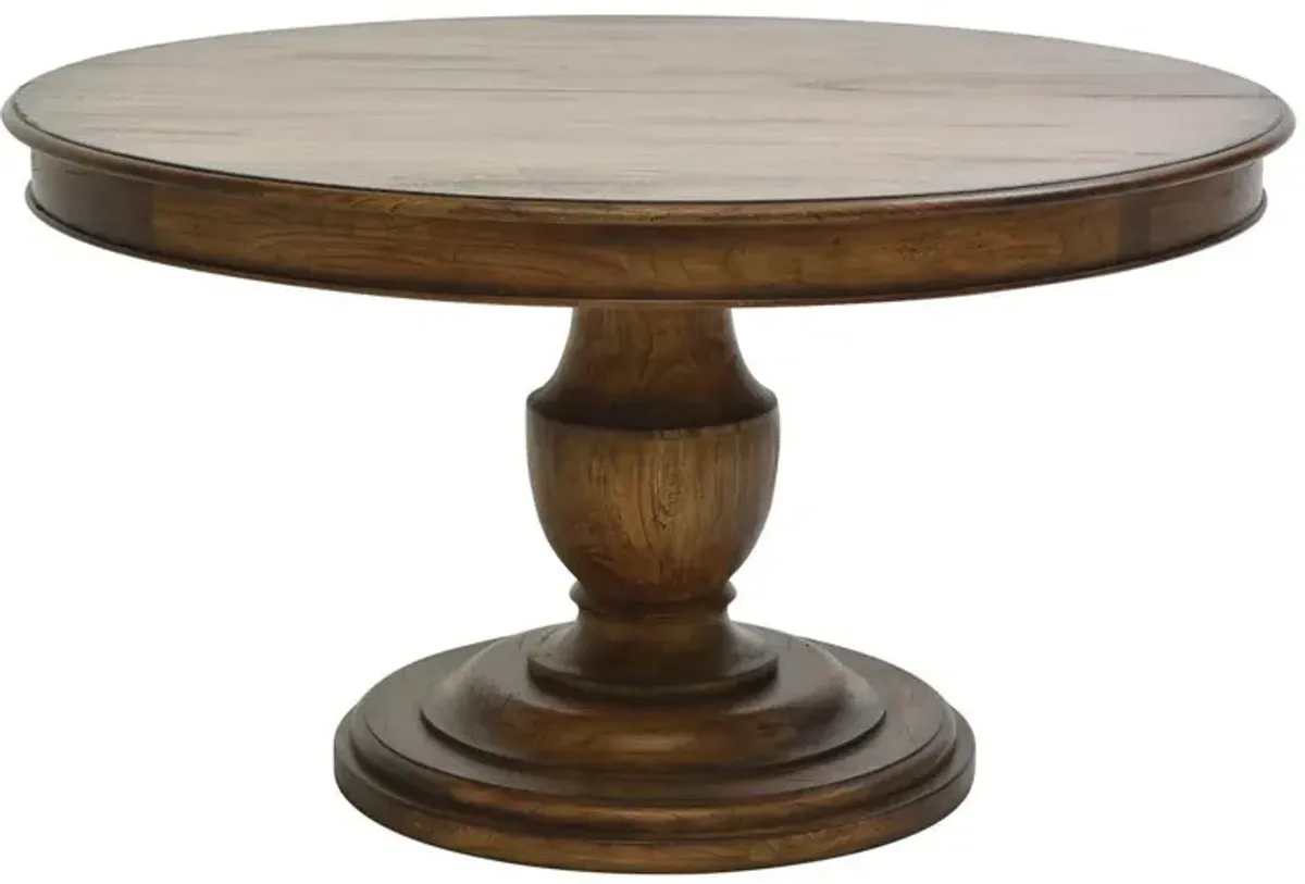 Noble Furniture Scottsdale 54 Inch Dining Table in a Rustic Pecan Finish