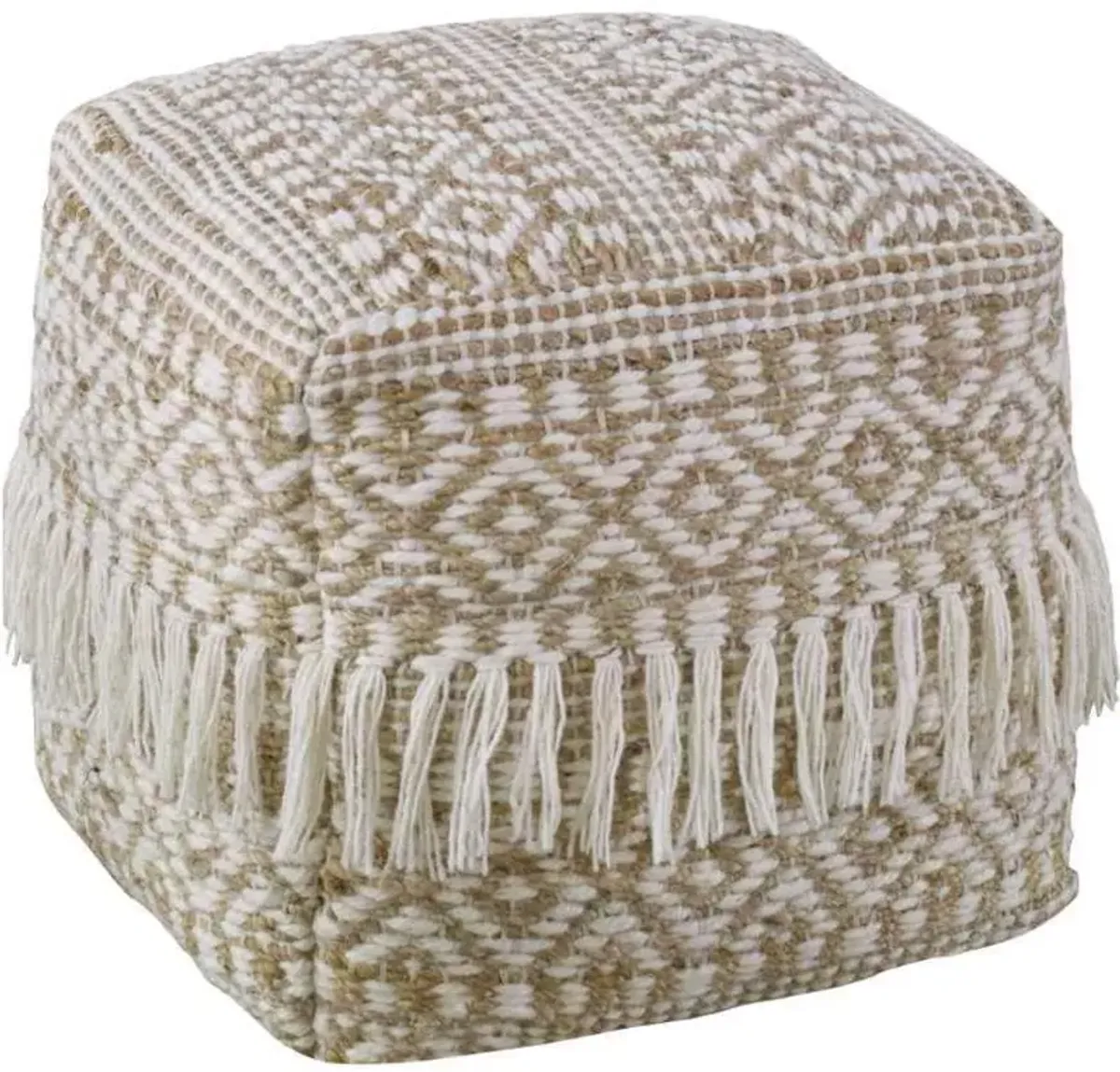 Uttermost Boheme Brown/Light Gray Pouf