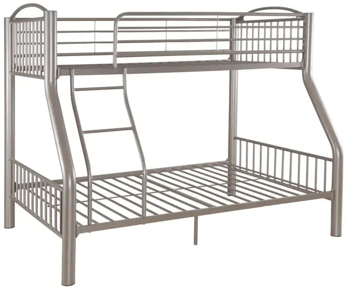 Powell Twin Over Full Pewter Bed