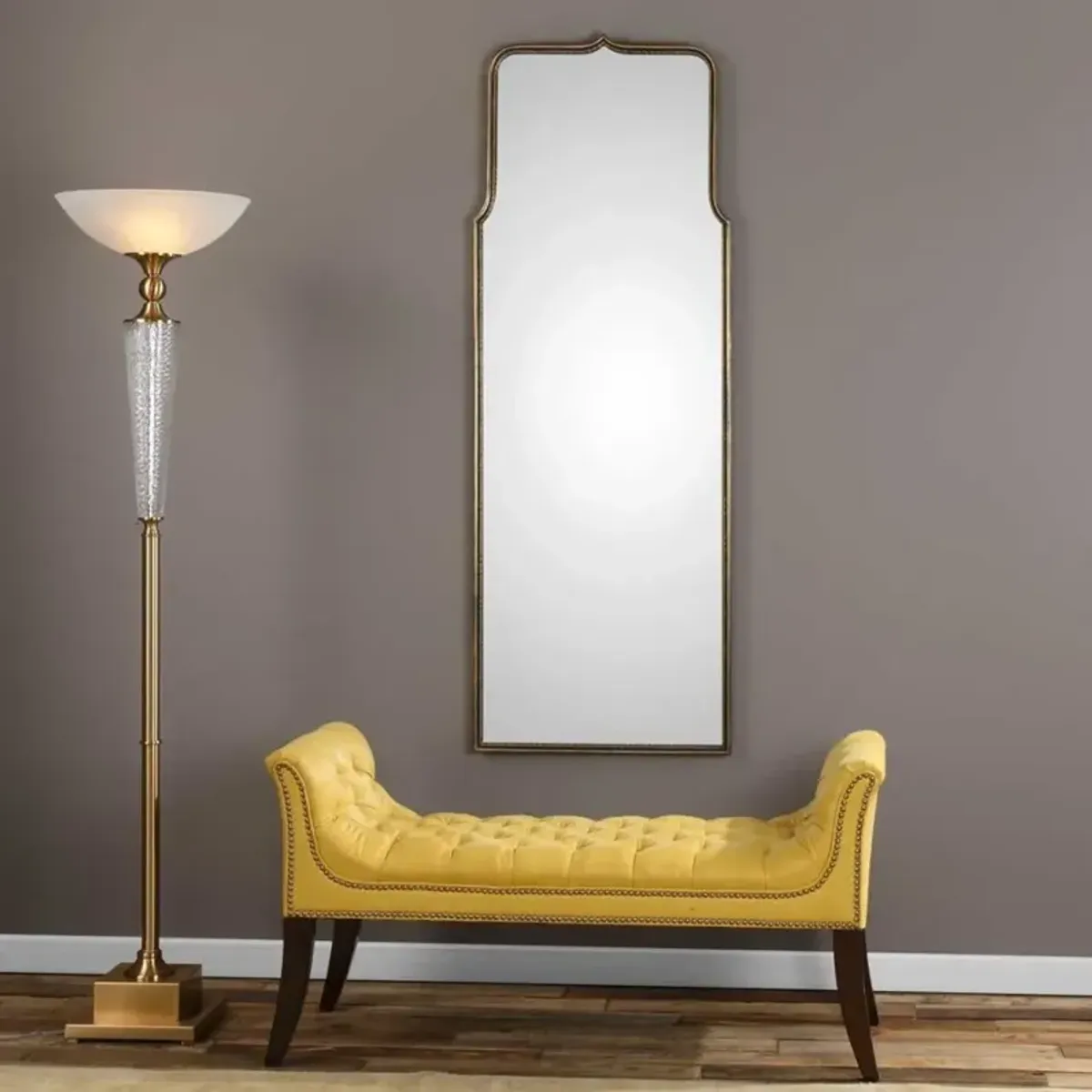 Uttermost Adelasia Antiqued Gold Mirror