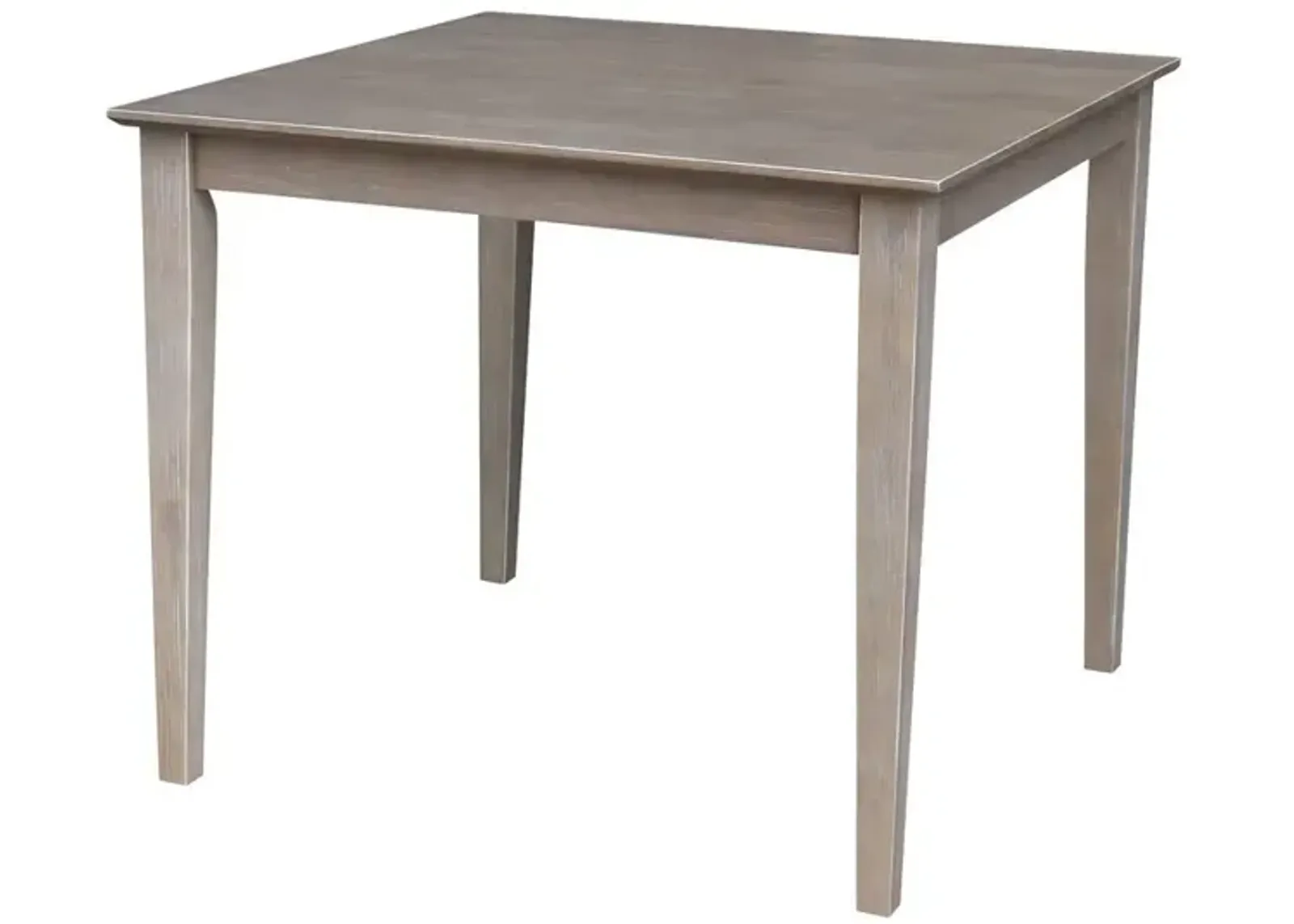 John Thomas Dining Essentials 36 Inch Square Table Top with 30 Inch Shaker Legs in Taupe Gray