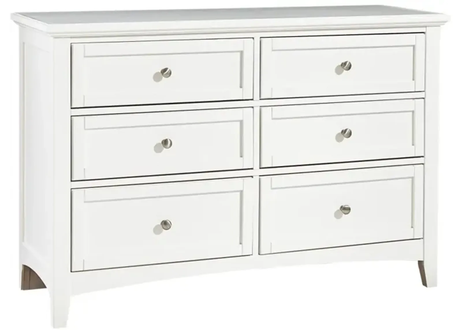 Vaughan-Bassett Bonanza White 6-Drawer Double Dresser