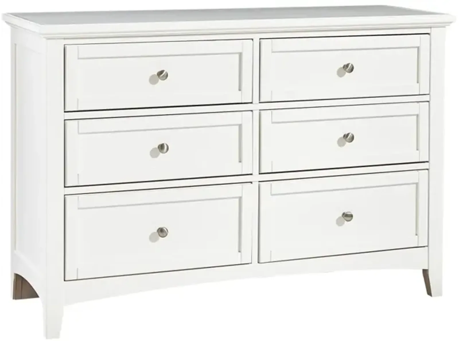 Vaughan-Bassett Bonanza White 6-Drawer Double Dresser