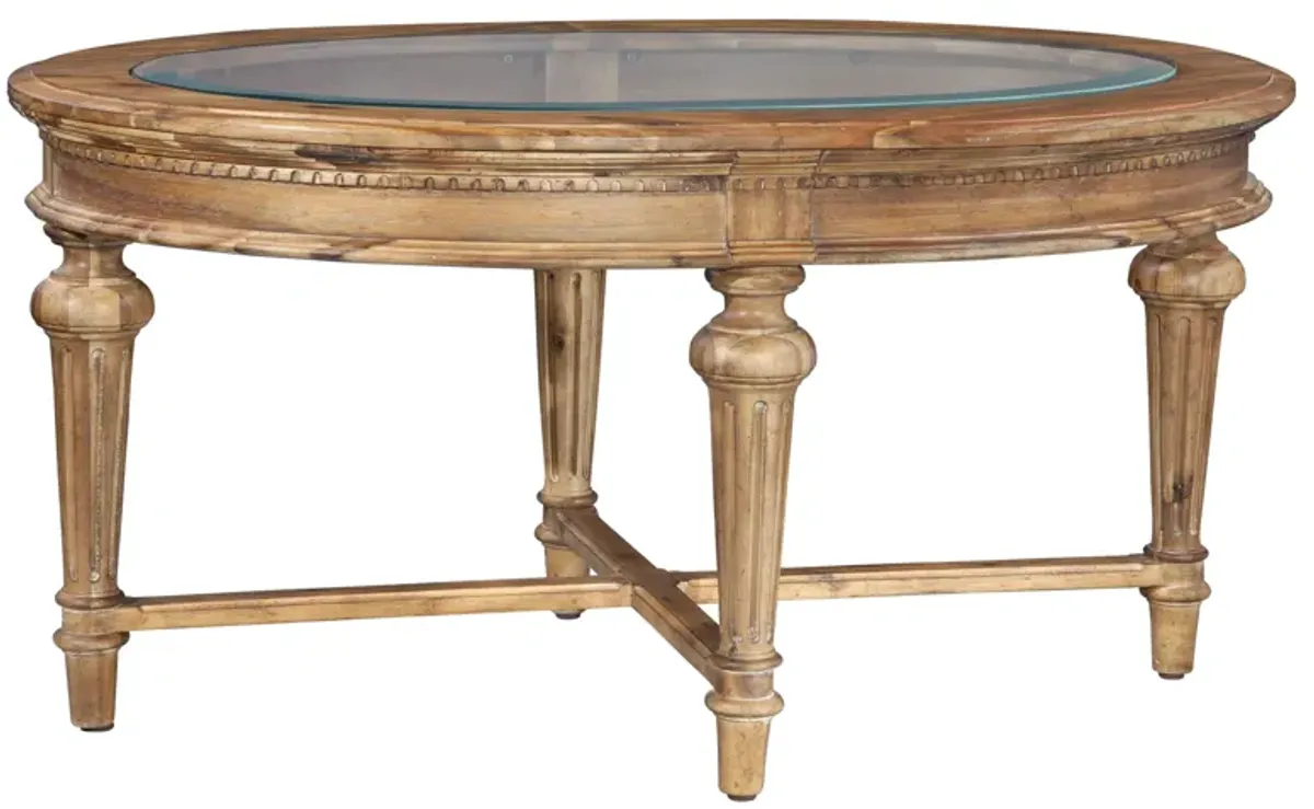 Hekman Oval Coffee Table Natural Wellington Hall