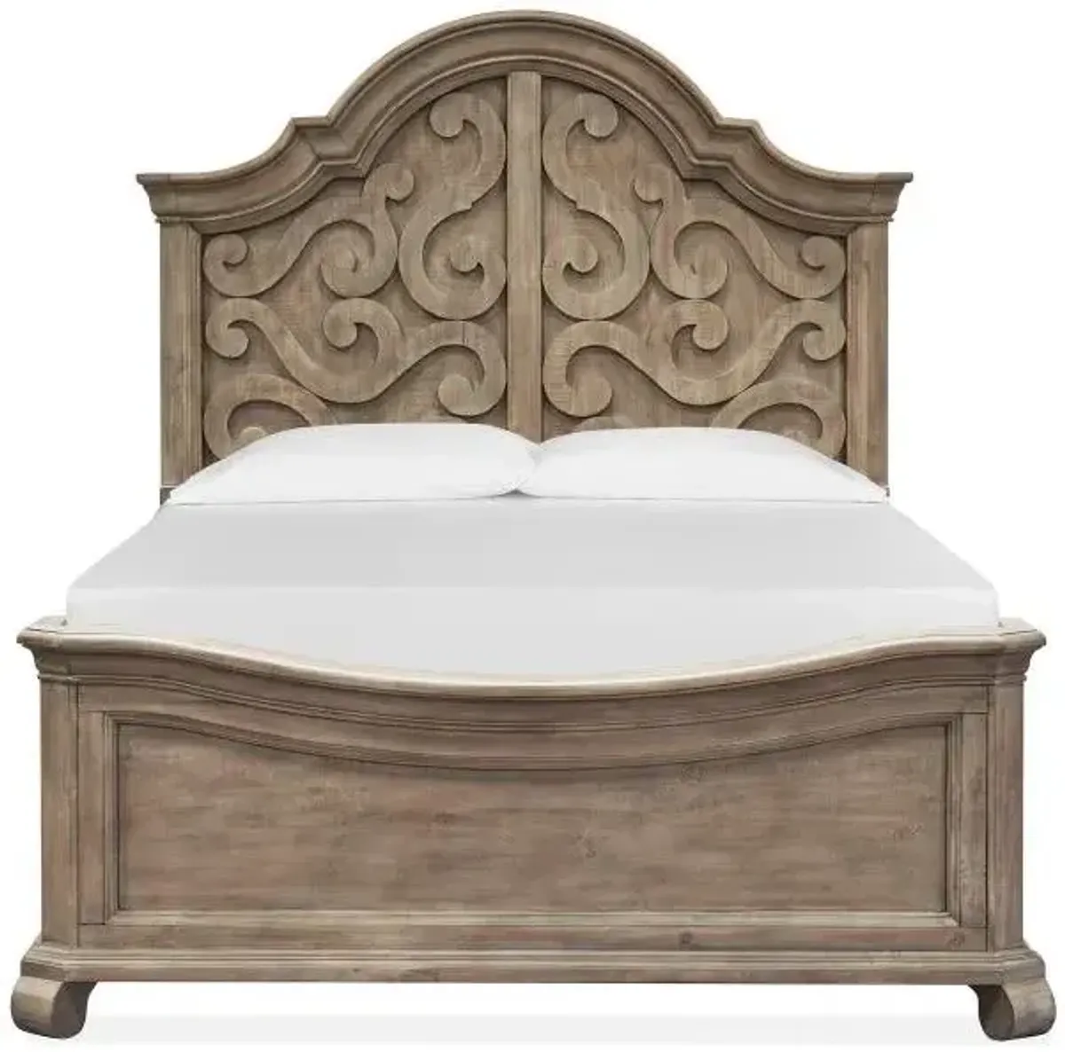 Magnussen Wood Panel Shaped Tinley Park Queen Headboard