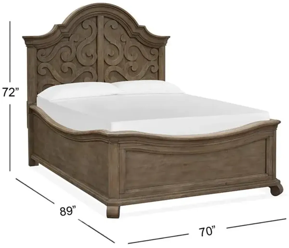 Magnussen Wood Panel Shaped Tinley Park Queen Headboard