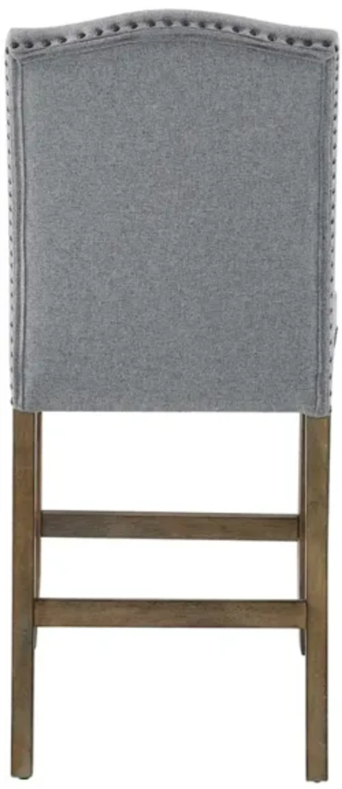 Steve Silver Grayson 24 Inch Counter-Height Stool Upholstered with Nailhead Gray