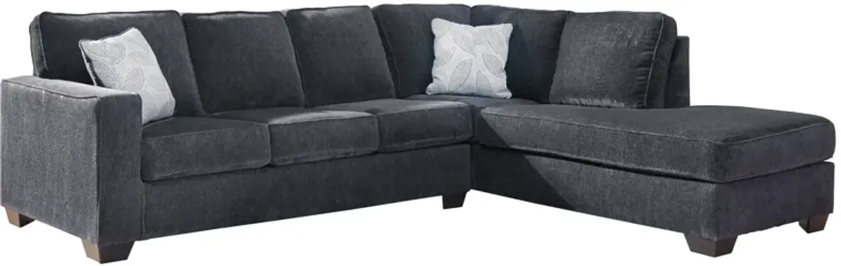 Ashley Altari 2-Piece Sleeper Sectional with Chaise Right-Arm Facing Slate