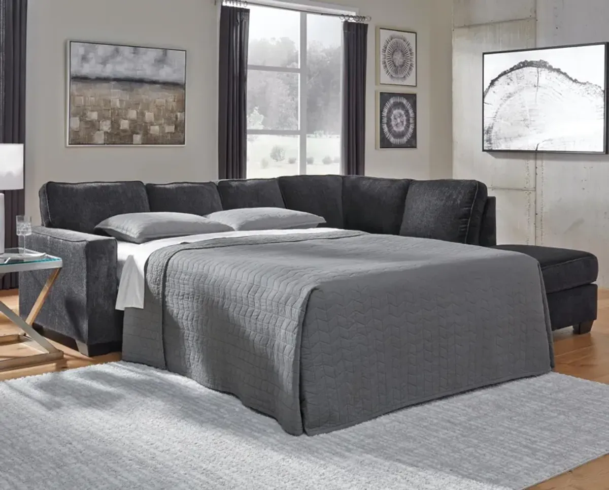 Ashley Altari 2-Piece Sleeper Sectional with Chaise Right-Arm Facing Slate