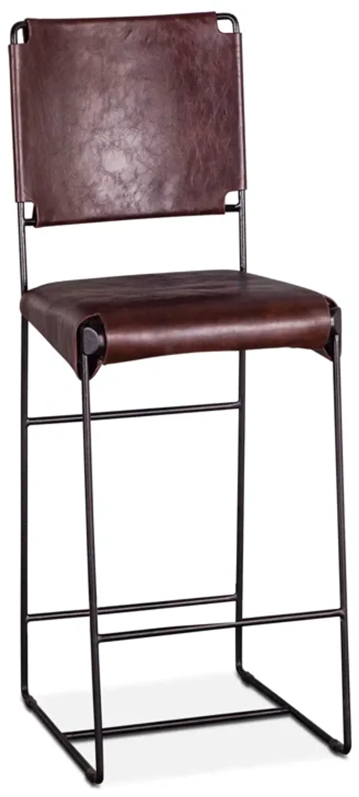 Home Trends Design New York Bar Chair Chocolate Leather