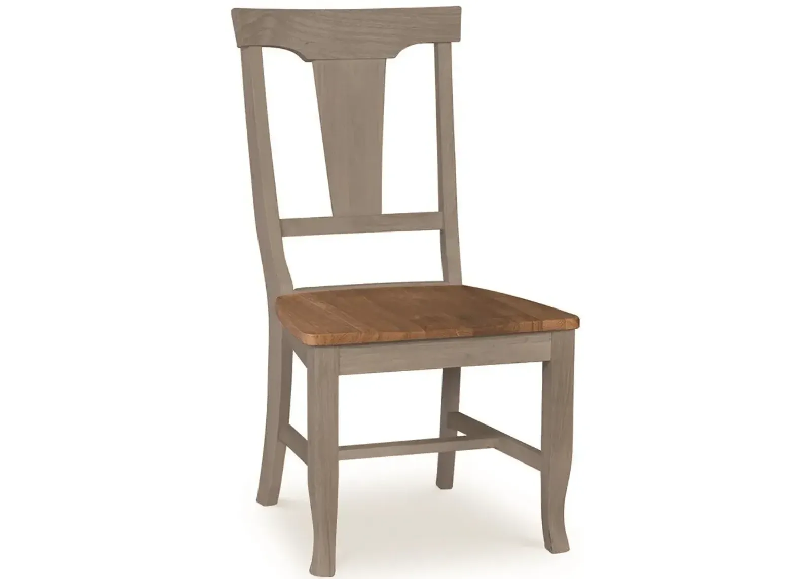 John Thomas Vista Panel Back Wood Dining Chair in Hickory & Stone