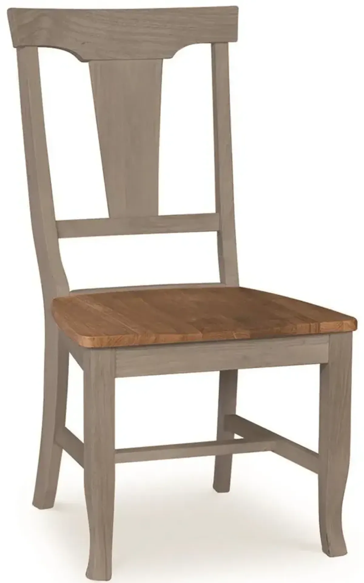 John Thomas Vista Panel Back Wood Dining Chair in Hickory & Stone