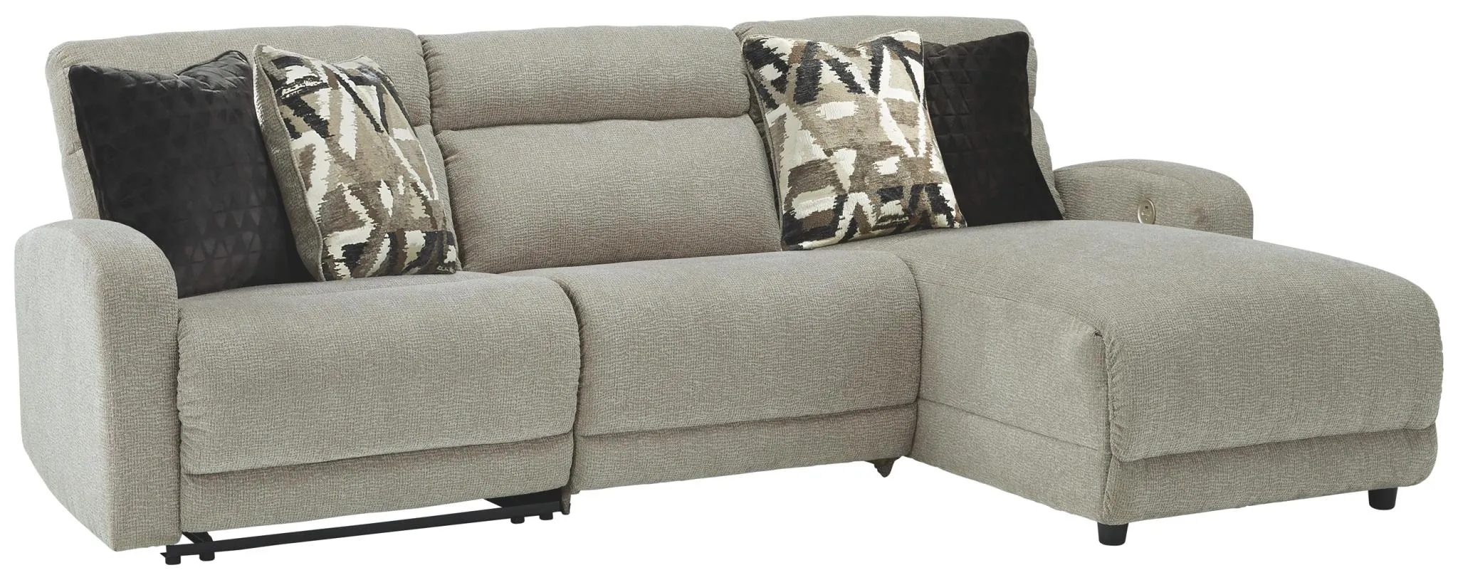 COLLEYVILLE 3-PIECE POWER RECLINING SECTIONAL WITH CHAISE STONE SIGNATURE DESIGN