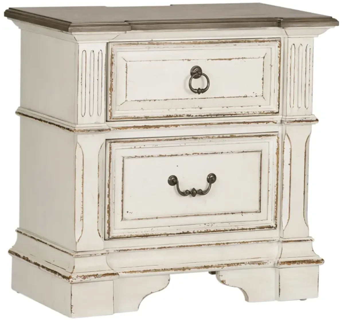 Liberty Furniture Abbey Park Complete Queen Bedroom Set Panel Bed, Dresser, Mirror & Nightstand