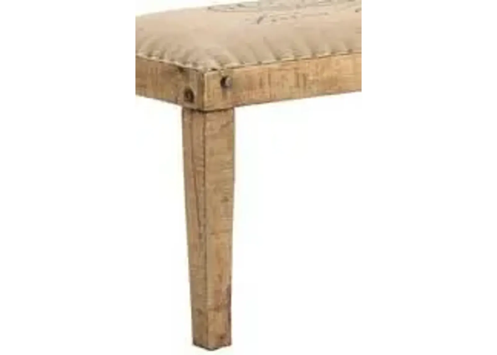 Crestview Bengal Manor Mango Wood Burlap Bench