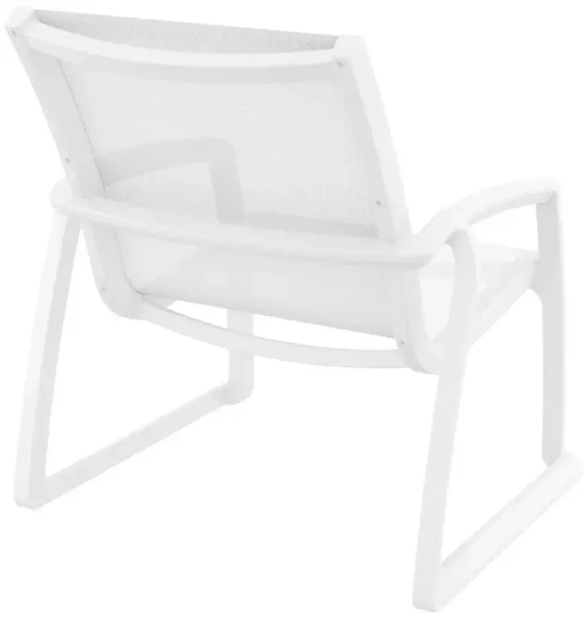 Compamia Pacific Club Arm Patio Chair White Frame White Sling