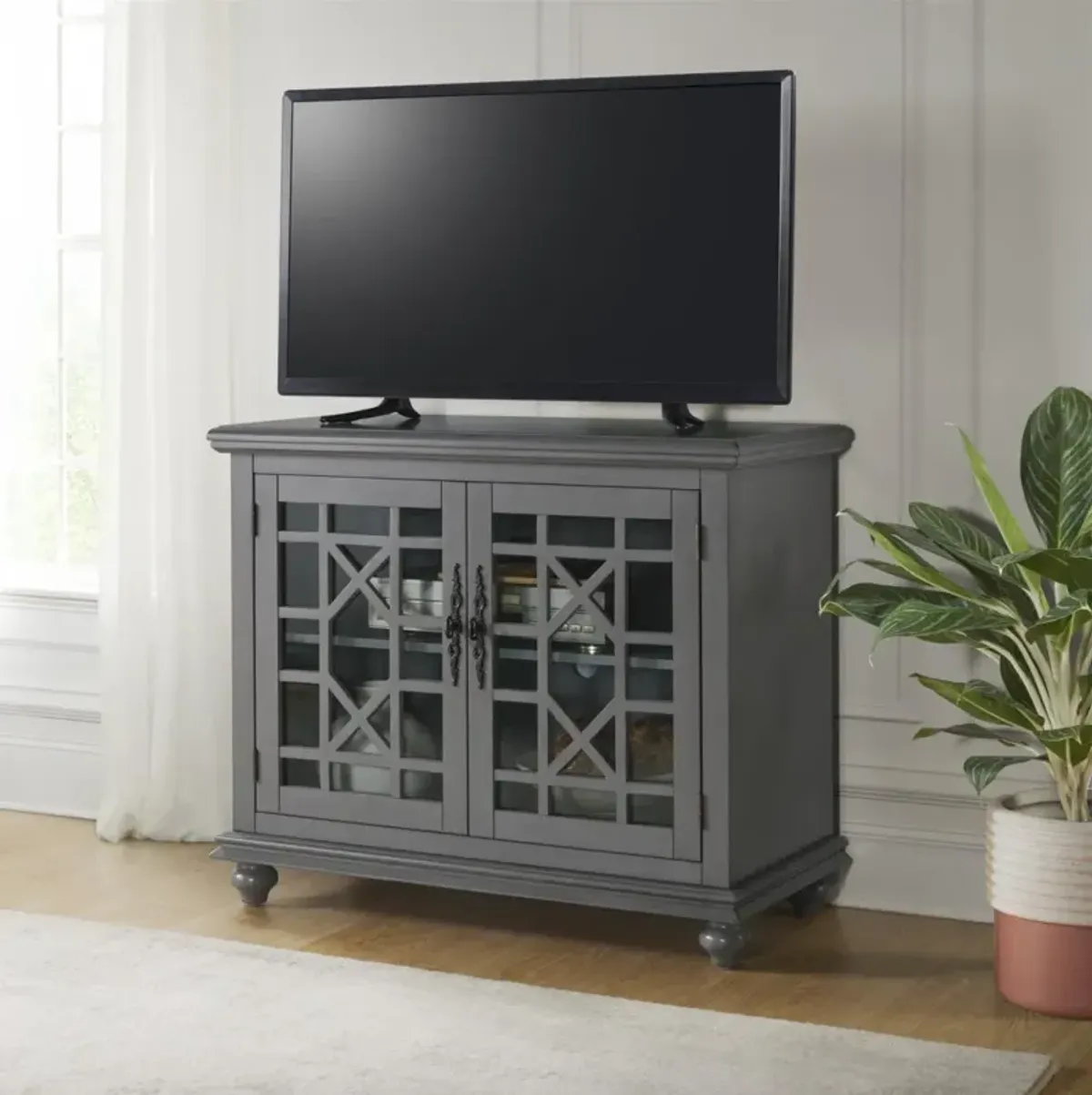 Martin Svensson Elegant Small Spaces TV Stand in Grey