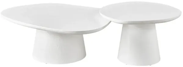 Universal Tranquility Miranda Kerr Home 2-Piece Milky Mushroom Nesting Coffee Tables