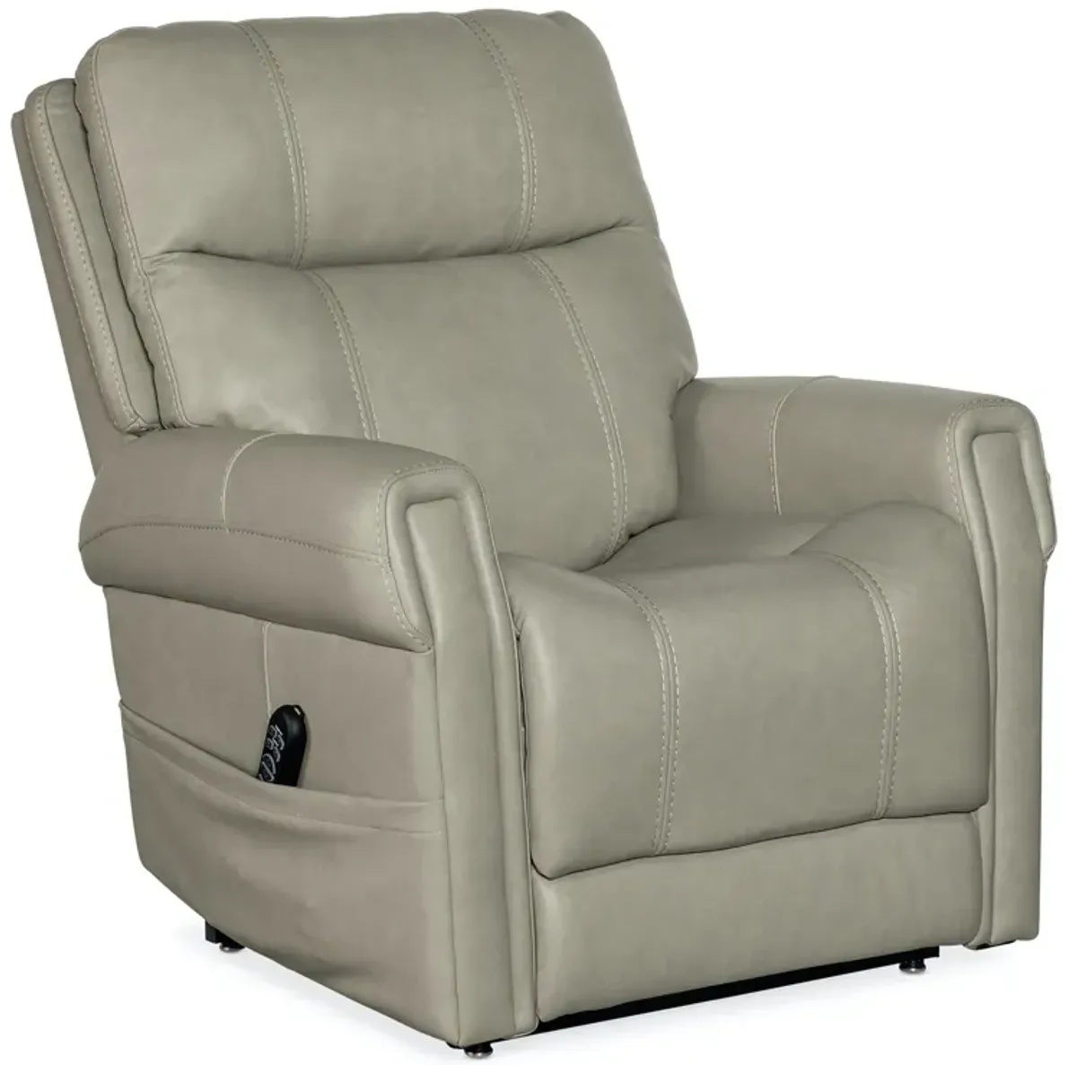 Hooker Furniture Carroll Milton Fog Power Leather Recliner with Power Headrest Lumbar & Lift